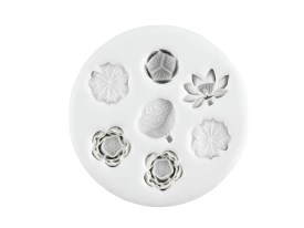 Molde silicona flores de mini suculentas